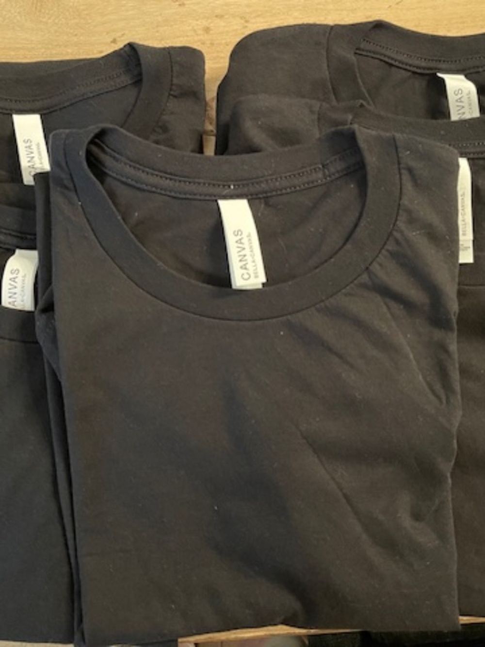 Bella Canvas T-Shirt Lot Of 5 Black Mens SMALL T's--NEW